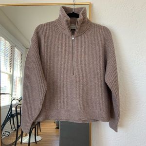 Everlane Felted Merino Half Zip